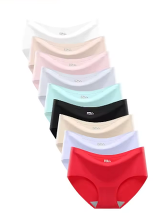 Лот 9 шт: жіночі безшовні трусики сліпи ice silk ❤️❤️❤️