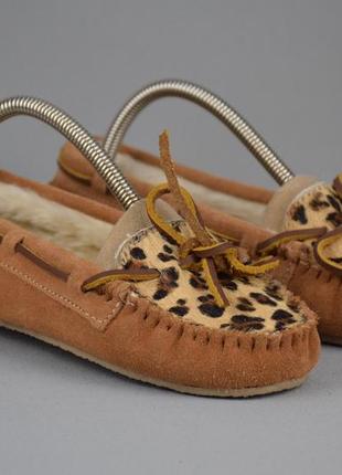 Minnetonka ugg угги мокасины лоферы женские тапочки зимние мех овчина цигейка 35-36 р/22.5 см.