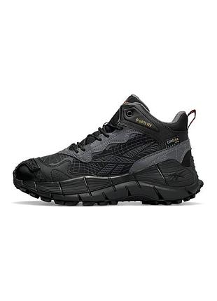Кроссовки зимние мужские reebok zig kinetica ii edge black grey