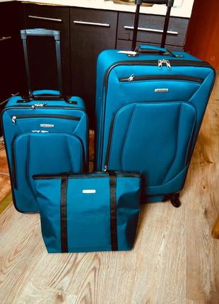 Валізи american tourister samsonite 3в1 ( валізи 2 шт та сумка)