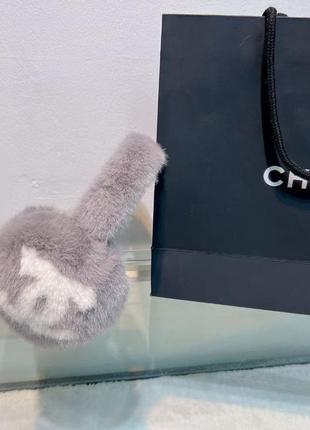 Меховые наушники повязка на голову в стиле chanel меховое наушники шаннель