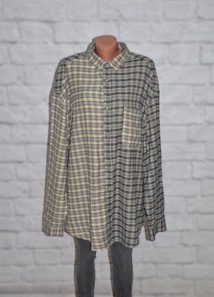 Сорочка фланелева подовжена вільного крою "asos design"