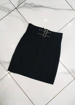 Классическая мини юбка с ремешками гранж премиум коллекция zara woman s