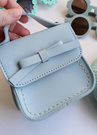 Маленька дитяча сумочка для дівчинки, м'ятного, бірюзового кольору