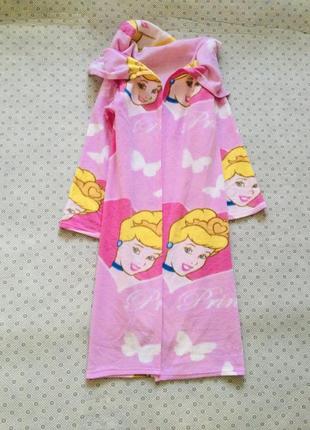 Disney флісовий, махровий халат кімоно з принцесами, банний, теплий. стан ідеальний. довжина від пле