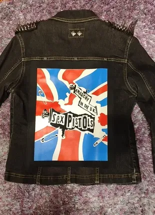 Джинсова куртка punk rock