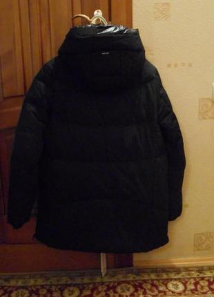 Черная зимняя куртка пуховик р.50-52 или р.xl-3xl. качество отличн.6 фото