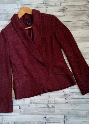 Твідовий жакет блайзер вовна шовк твидовый жакет блайзер шерсть шёлк h&m