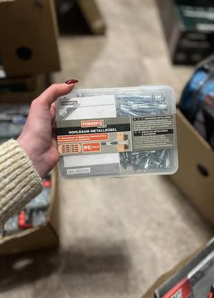 Дюбель метелик для гіпсокартону металевий95 шт. powerfix