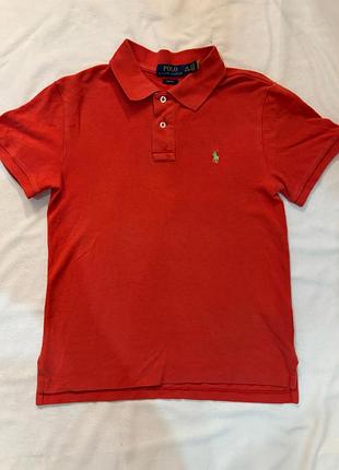 Polo ralph lauren Bear fit l/g 14-16 чоловіча сорочка, футболка помаранчевий колір
