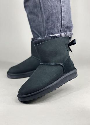 Ugg mini bailey bow black 🆕 шикарные женские угги 🆕 купить наложенный платёж3 фото