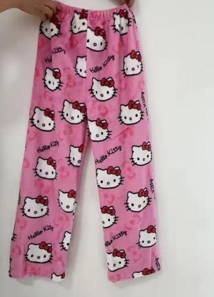 Плюшеві штани hello kitty, штани домашні піжамні хелоу кіті кітті, штаны китти кити, штани аніме