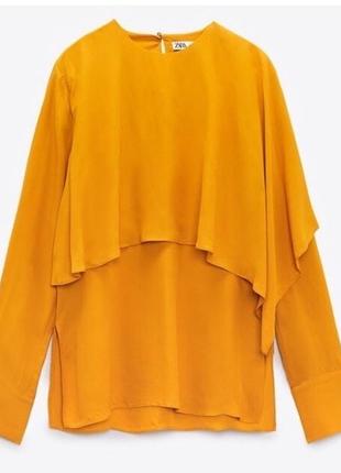 Кейп блузка zara xs новая с этикетками и ярлыками