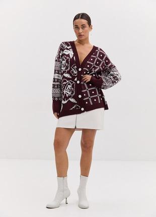 Акция вязаный кардиган кофта oversize