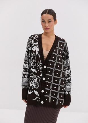 Акция вязаный кардиган кофта oversize