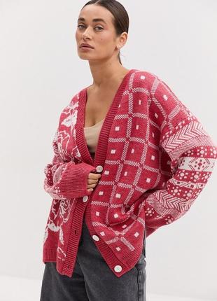 Акция вязаный кардиган кофта oversize