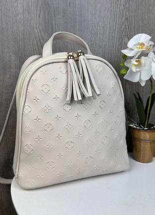 Женский городской рюкзак рюкзачок портфель в стиле луи витон louis vuitton (1579)