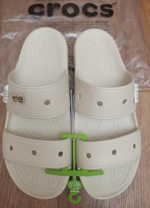Чоловічі шльопанці crocs classic sandal bone  оригінал сша (206761)