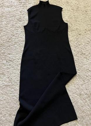 Платье- чулок трикотажное миди cos оригинал бренд  трикотаж рубчик размер m,l7 фото