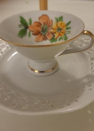 Чашка, фарфор, парцелянная, винтаж, limoges, лимо