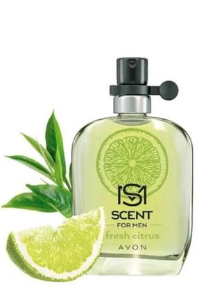 Туалетна вода для чоловіків avon scent mix fresh citrus 30 ml