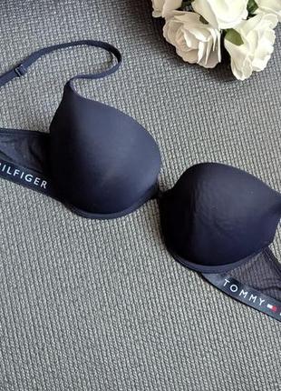 Гладкий бюстгальтер с логотипом на резинке от tommy hilfiger