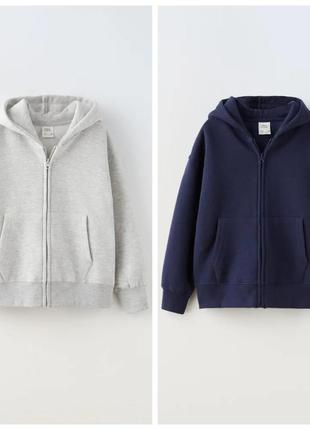 Теплые толстовки худи на молнии для парней от zara