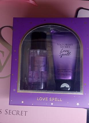 Подарочный набор victoria’s secret love spell мист спрей и лосьон