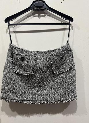 Юбка твид river island твидовая стильная