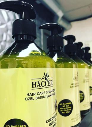Безсульфатний натуральний шампунь haccer 400 ml