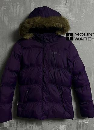 Женский пуховик mountain warehouse фиолетовый размер stm
