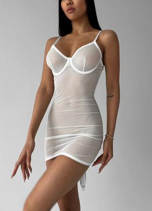 Соблазнительная ночная рубашка на шнуровке мод 829