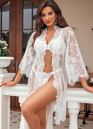 Avidlove женское кружевное кимоно халат babydoll пеньюар 🇺🇸