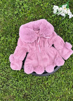 Стильная шубка из эко меха для маленьких модниц3 фото