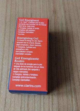 Clarins men energizing gel восстанавливающий гель для мужчин