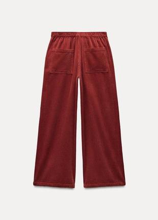 Широкие вельветовые брюки zw collection8 фото