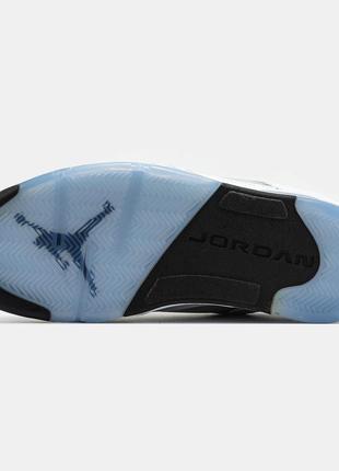 Кроссовки nike air jordan 5 low metallic white4 фото