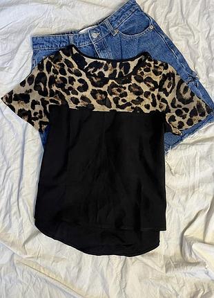 Легкая блуза в анималистический принт