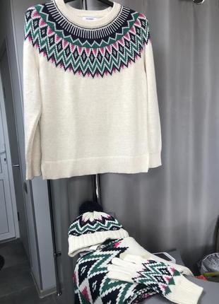 Old navy комплект светер, шарф,рукавички, шапка.