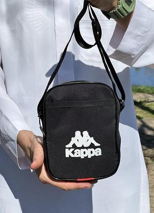 Барсетка чорна kappa сумка через плече