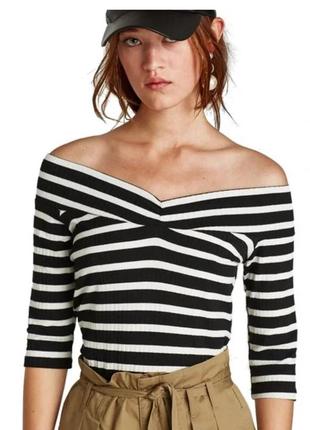 Топ zara trafaluc в рубчик 3/4