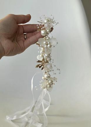 Віночок на рочок, причастя, випускний, діадема, дитячий вінок /обідок / обруч