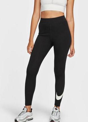 Черные лосины nike