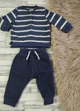 Костюм флис 3-6 мес 62-68 см, тёплый комплект на малыша