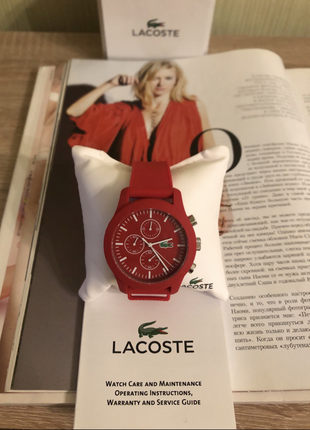 Стильний годинник lacoste, унісекс, оригінал, нові