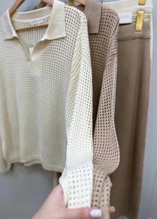 Жіночий елегантний класичний костюм спідниця міді светр жіночий базовий діловий костюм светр спідниця5 фото