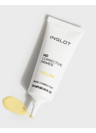 Цветокорректирующая основа под макияж inglot hd corrective primer yellow 20 мл жёлтый