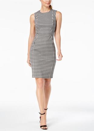 Тепла сукня в гусячу лапку