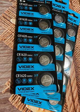 Батарейка cr1620 videx lithium (3v) / дисковые литиевые батарейки