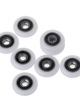 Ролики сменные для дверок душевых кабин и раздвижных дверей, диаметр 23 мм, белые, комплект 8 штук